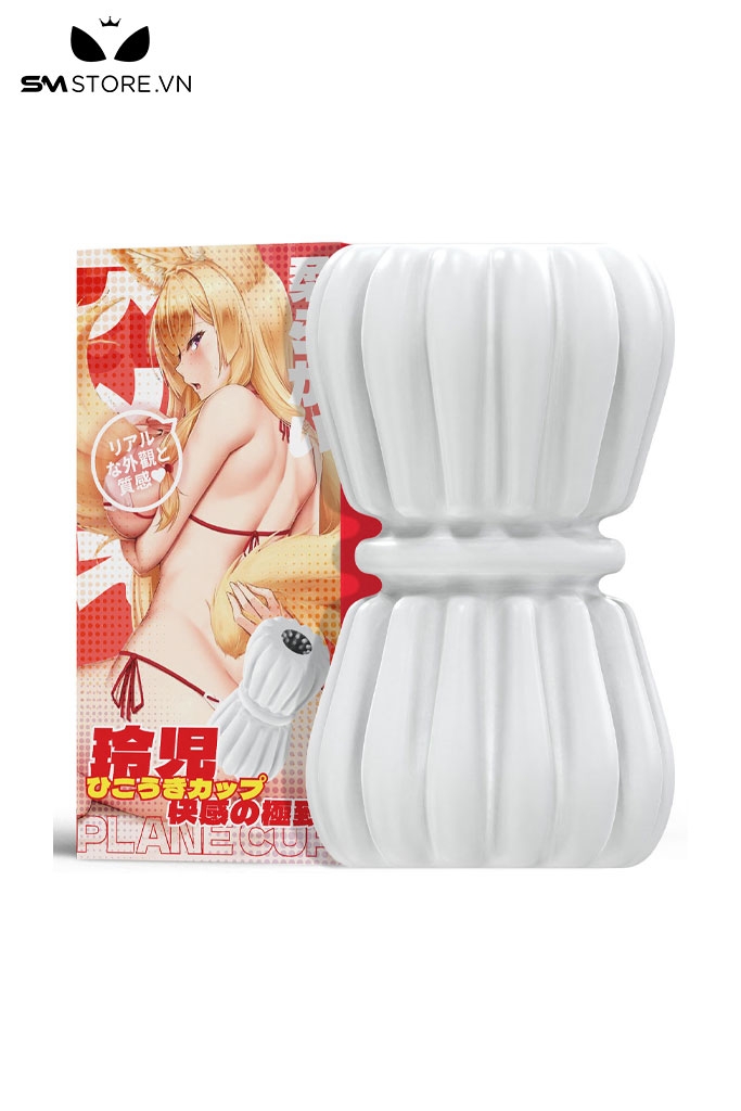 SMT4023 - Cốc thủ dâm anime silicon trong suốt đối xứng 2 bên dài 9cm