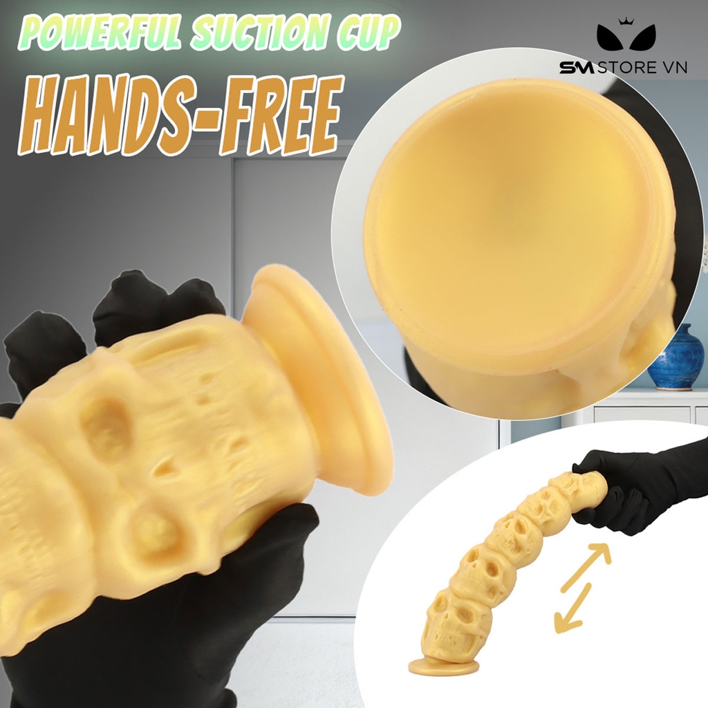 SMT4031 - Anal beads thiết kế 5 tầng hình đầu mặt quỷ có 2 size