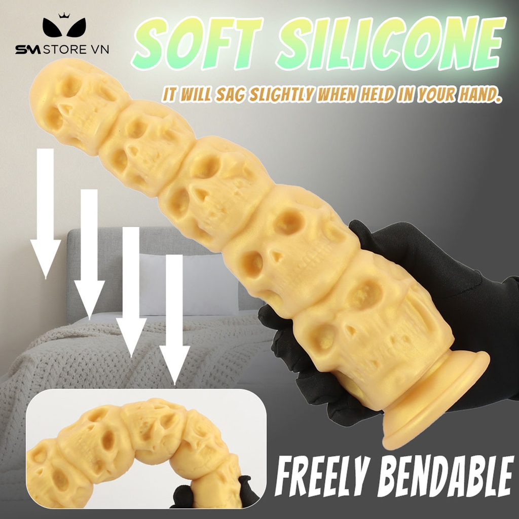 SMT4031 - Anal beads thiết kế 5 tầng hình đầu mặt quỷ có 2 size