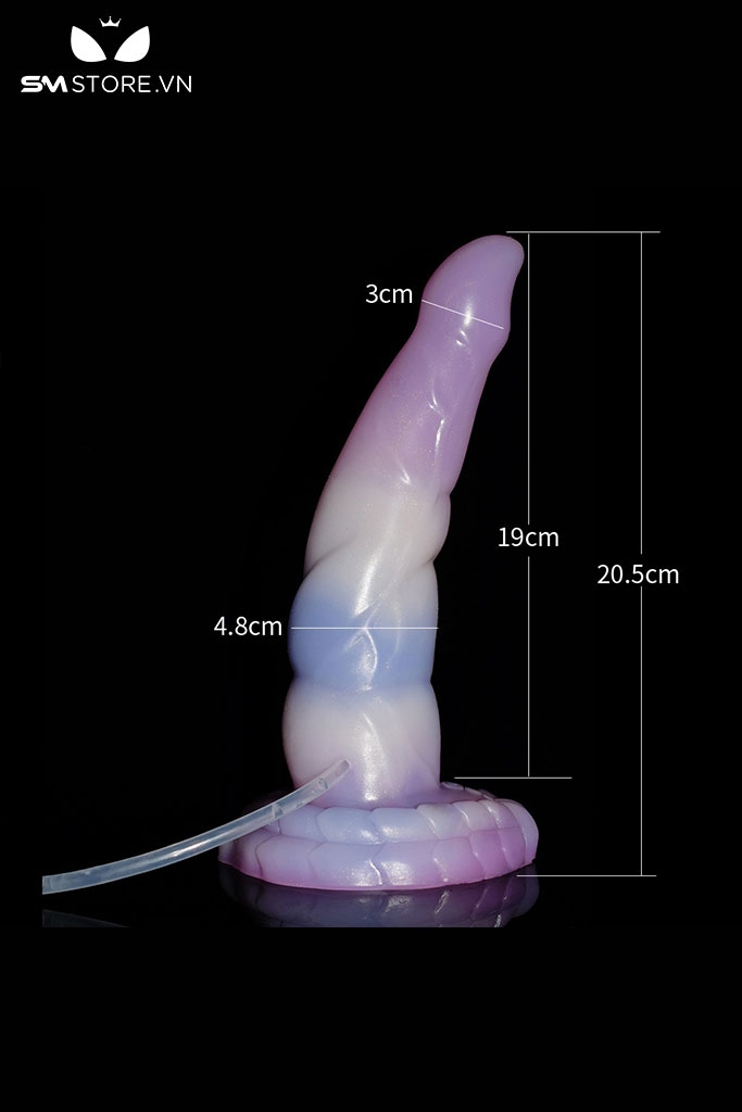 SMT4063 - Dương vật giả bắn tinh silicon co giãn nhiều màu dài 20.5cm