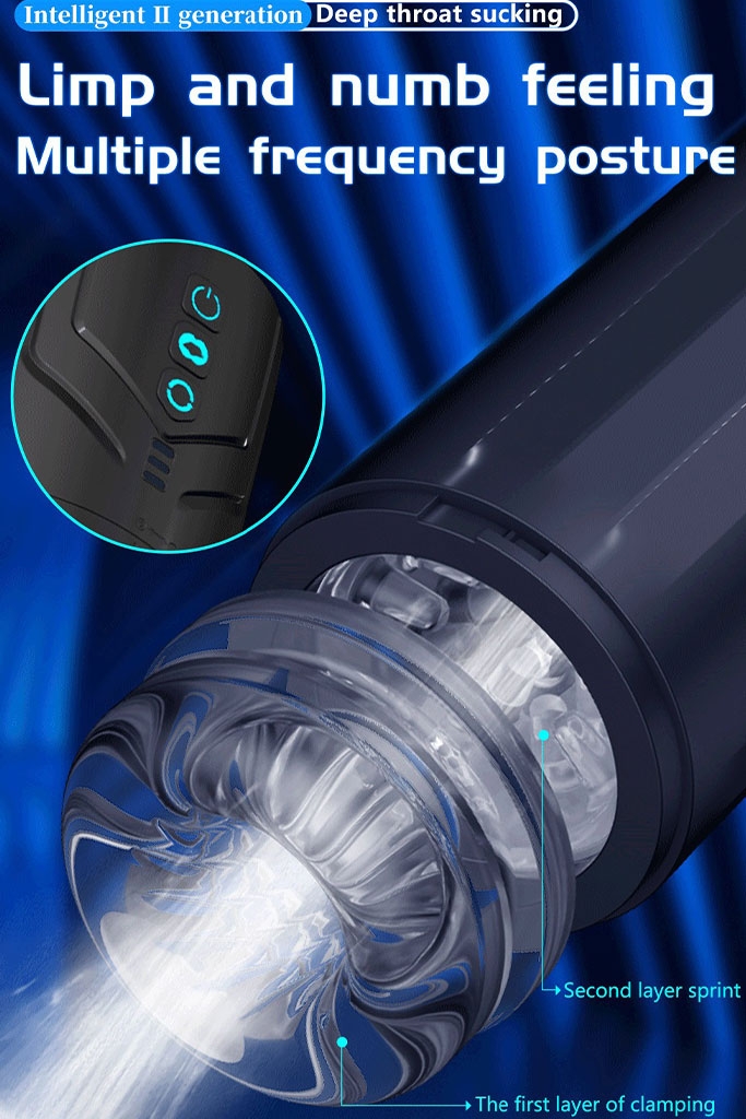 SMT4070 - Cốc thủ dâm rung thụt xoay sạc USB bằng silicon dài 248mm
