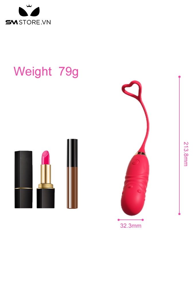 SMT4113 - Trứng rung không dây điều khiển qua APP sạc điện dài 21cm