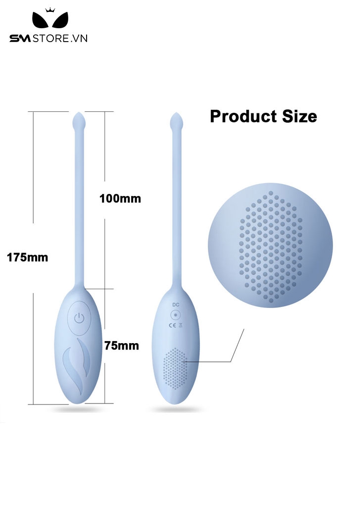 SMT4118 - Trứng rung silicon không dây sạc điện có gai mềm dài 18cm