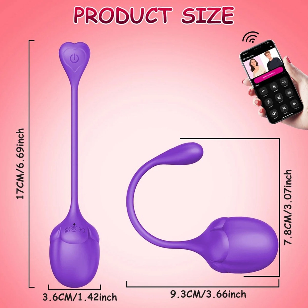 SMT4127 - Trứng rung 2 đầu ngụy trang quả táo điều khiển qua APP