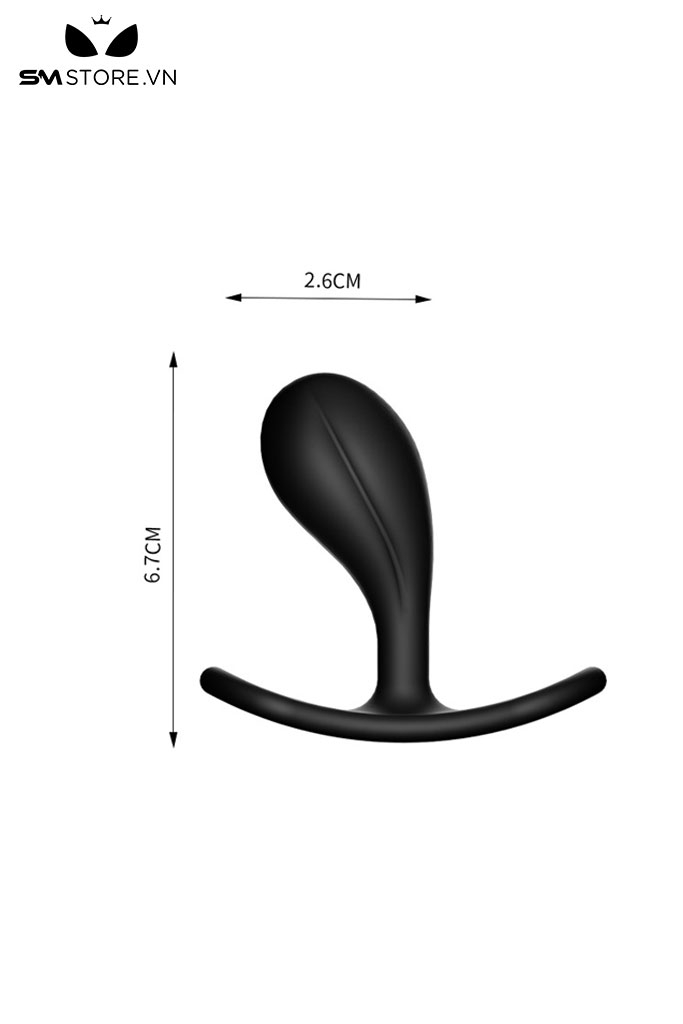 SMT4176 - Butt plug silicon hình giọt nước với đường gân dọc ở giữa