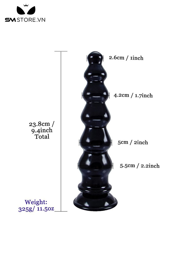 SMT4183 - Anal long dạng chuỗi hạt liền nhau đế hít tường dài 23.8cm