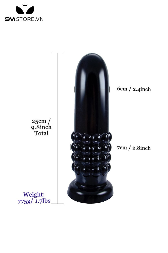 SMT4185 - Anal long khổng lồ đế dính tường có bi ở cuối dài 25cm