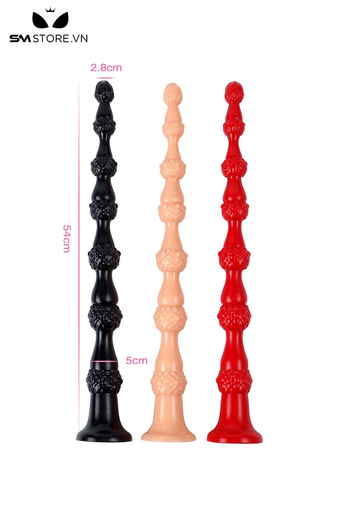 SMT4194 - Anal long dạng chuỗi hạt có bi nổi và đế dính tường dài 54cm