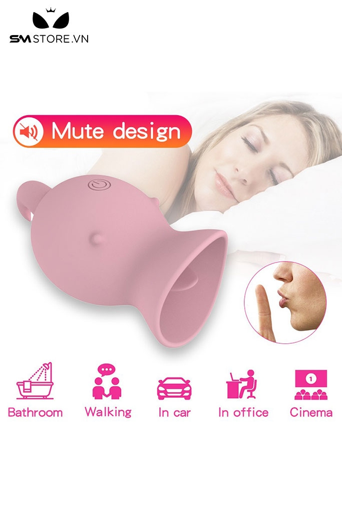 SMT4196 - Lưỡi rung mini silicon có 10 chế độ dài 78.2cm sạc điện