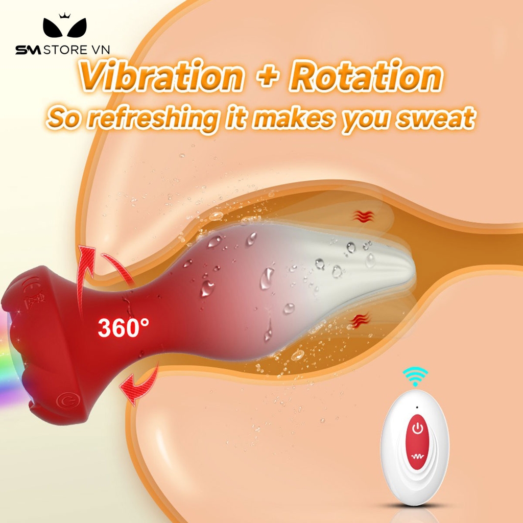 SMT4203 - Máy rung hậu môn silicon gradient có 10 tần số xoay 360 độ