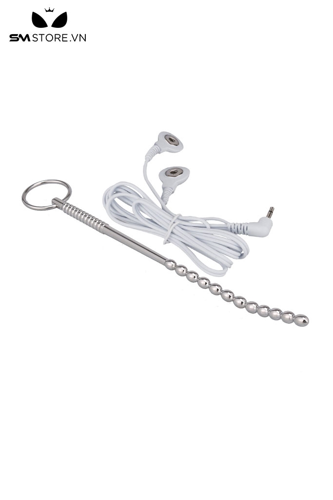 SMT4224 - Đồ chơi niệu đạo sounding inox dài 22cm với chuỗi bi liền