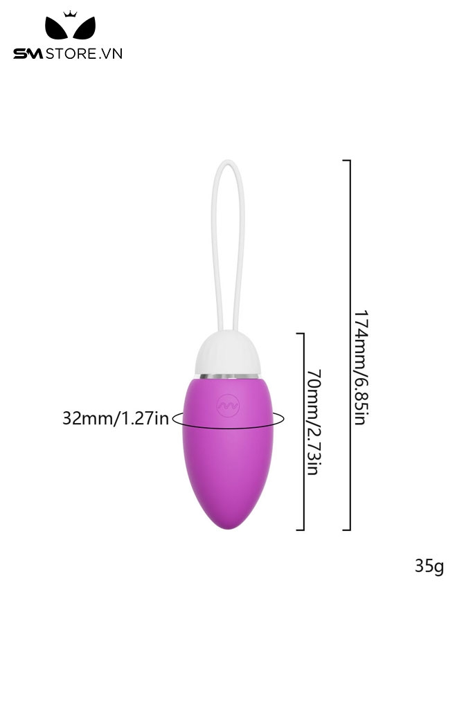 SMT4230 - Trứng rung mini điều khiển qua APP có 10 chế độ dài 174mm