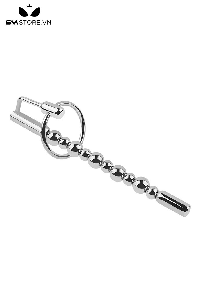 SMT4239 - Sounding inox thông lỗ tiểu với chuỗi hạt bi nhỏ có móc nối