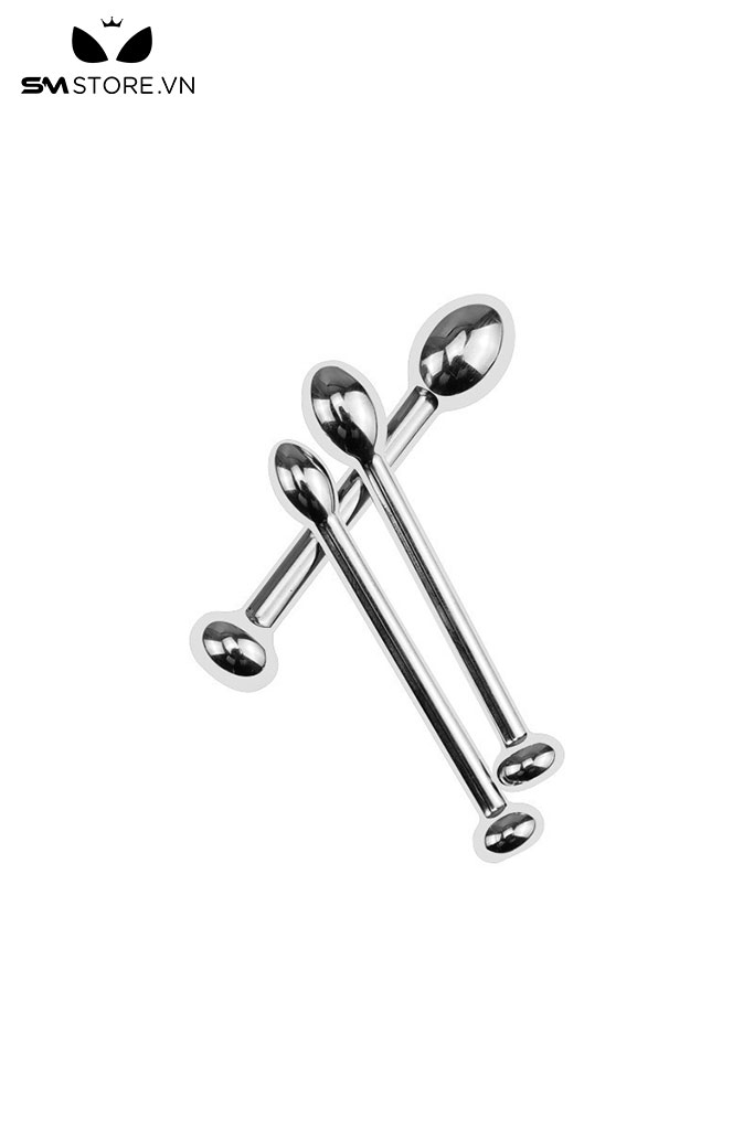 SMT4243 - Đồ chơi niệu đạo inox dạng thẳng có nút cắm mắt ngựa