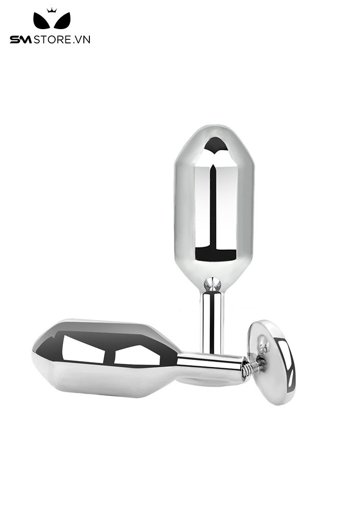 SMT4256 - Đồ chơi hậu môn inox cao cấp dáng hình thoi thuôn dài