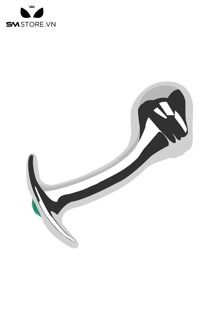 SMT4257 - Butt plug hậu môn thiết kế dáng cong đầu phình và đế chữ T