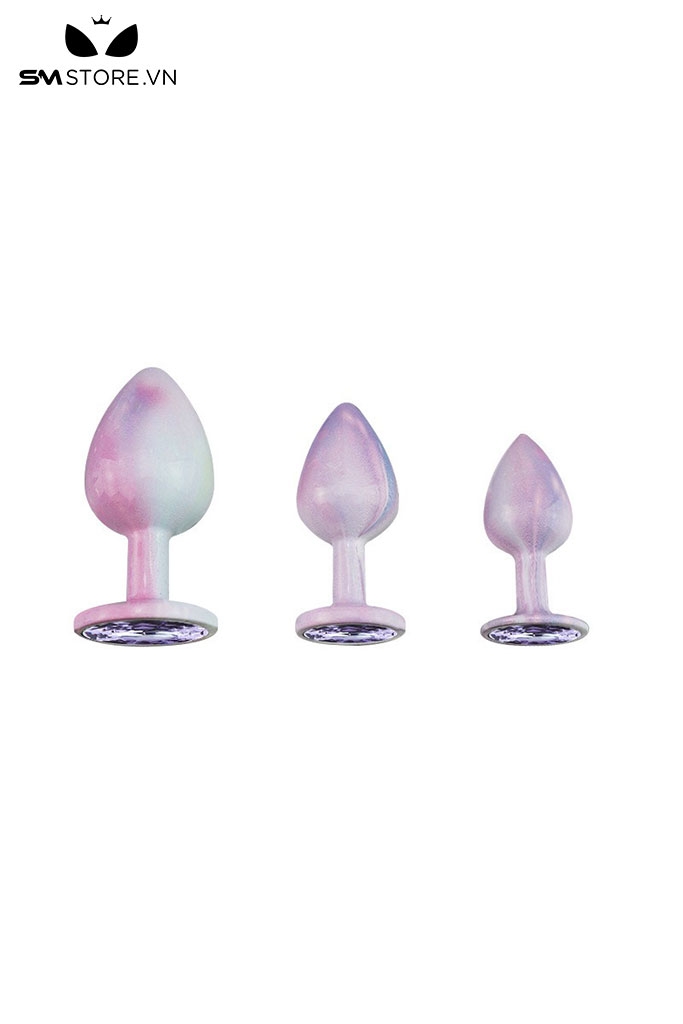 SMT4268 - Butt plug hình bông sen với phần đế loe rộng dài 70 80 và 93mm