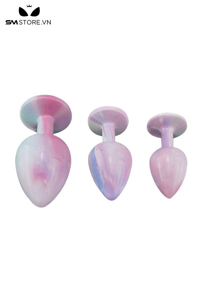SMT4268 - Butt plug hình bông sen với phần đế loe rộng dài 70 80 và 93mm