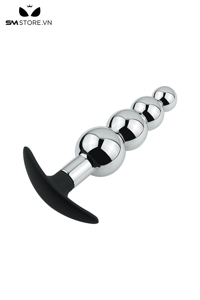 SMT4273 - Anal beads dạng hạt thuôn gọn dần với đế hút đáy tròn