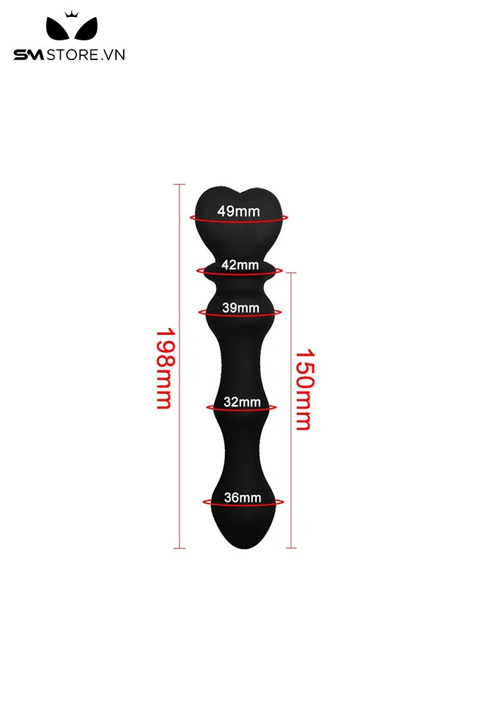 SMT4276 - Đồ chơi hậu môn anal beads với 4 tầng hạt với phần đuôi chặn