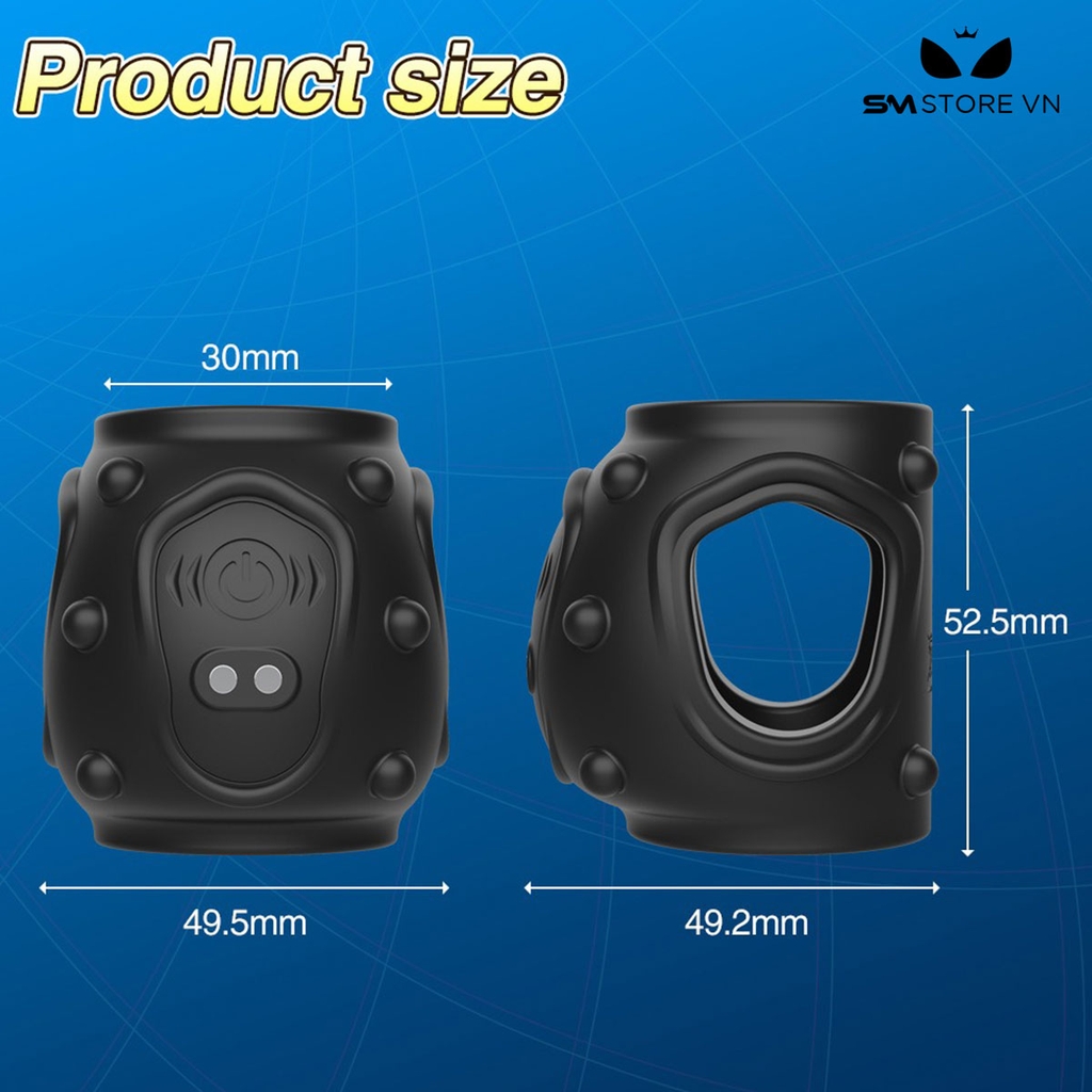 SMT4295 - Vòng bi đeo dương vật chống xuất tinh sớm có 10 chế độ