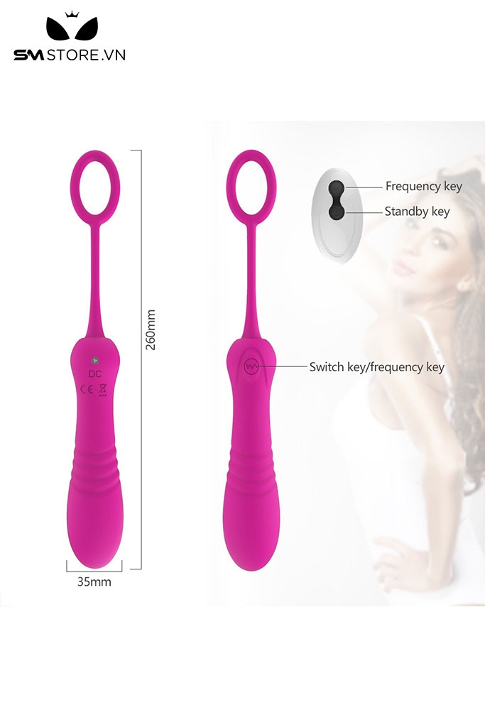 SMT4310 - Trứng rung điều khiển từ xa sạc điện chống nước dài 26cm
