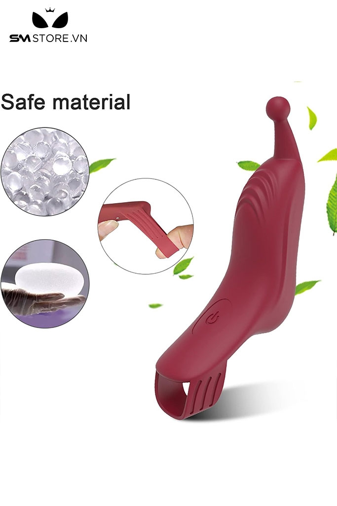 SMT4346 - Ngón tay rung kích thích điểm G có quai đeo dài 130mm