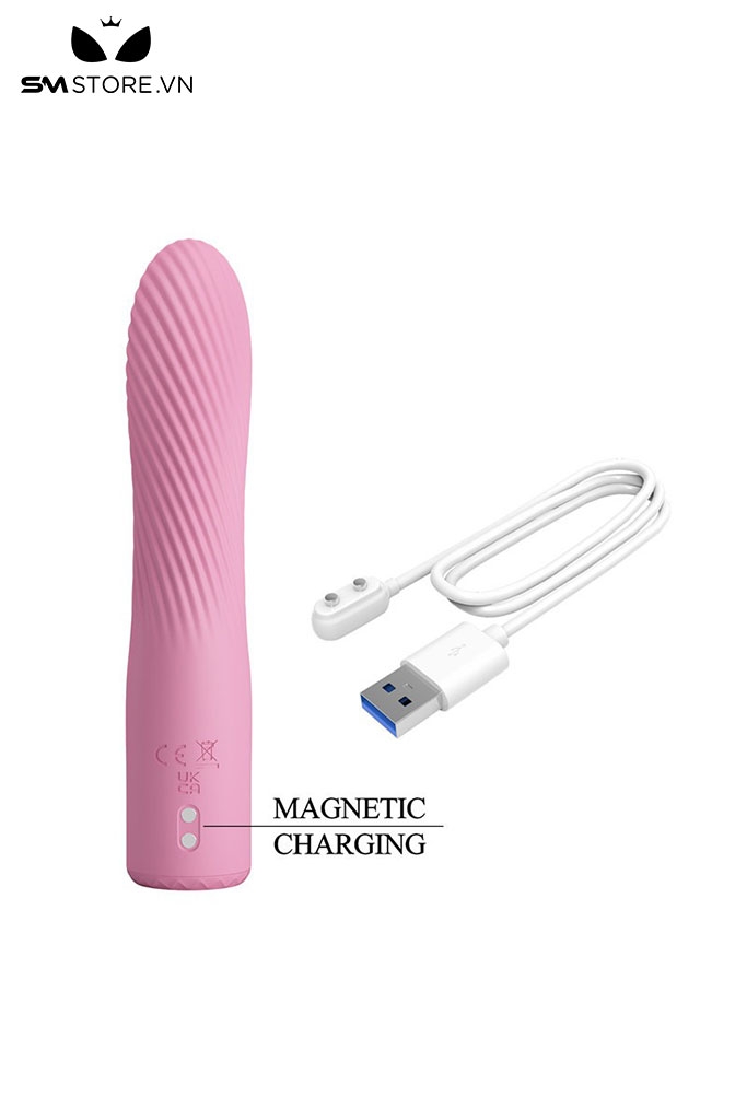 SMT4365 - Máy rung đầu dương vật Pretty Love với vân xoắn ốc dài 161mm