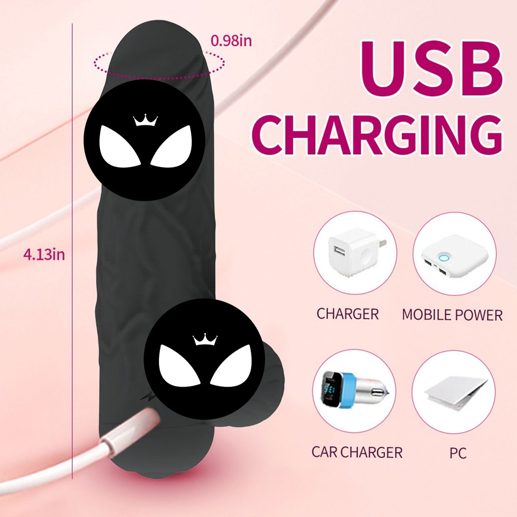SMT4366 - Dương vật rung có bìu diều khiển qua APP và sạc USB
