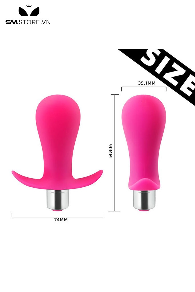 SMT4387 - Máy rung mini silicon mềm sạc điện dài 9cm có 10 chế độ
