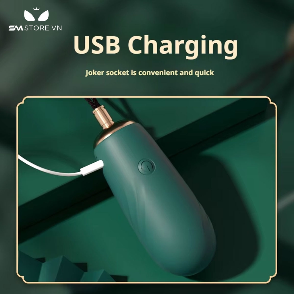 SMT4409 - Trứng rung sạc điện không dây điều khiển từ xa và sạc USB