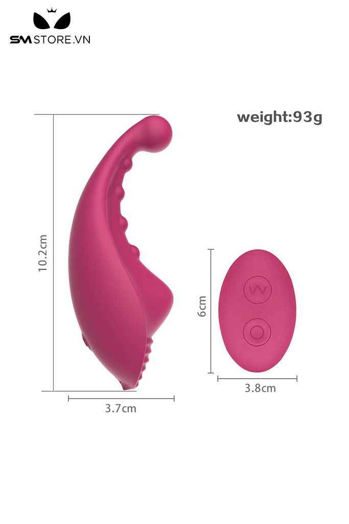 SMT4415 - Quần lót rung có hạt nổi giữa điều khiển từ xa dài 10.2cm