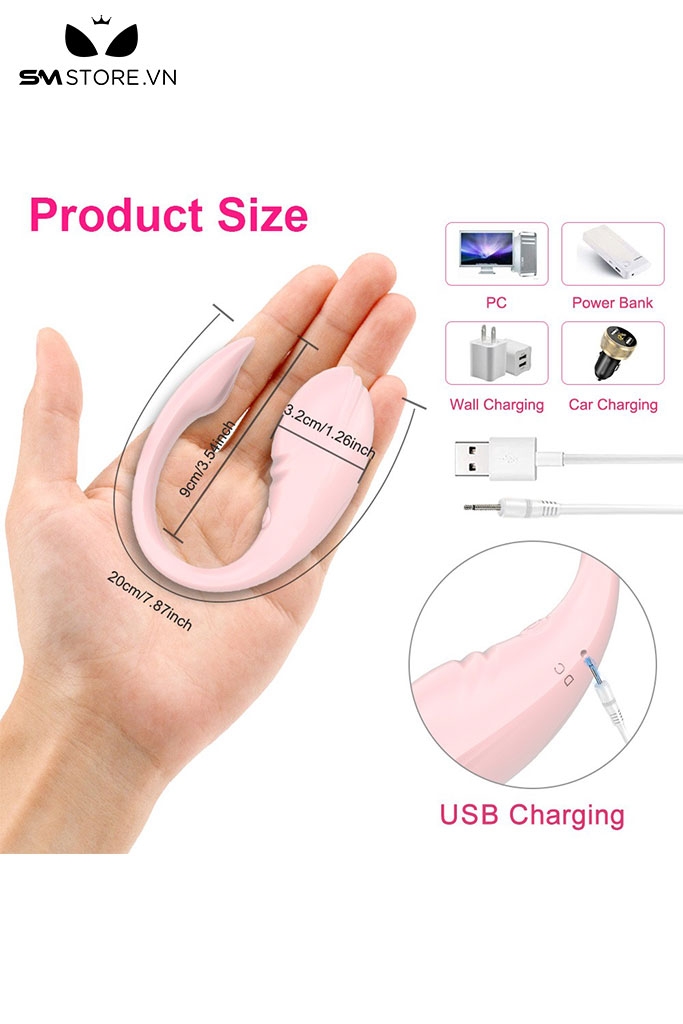 SMT4429 - Trứng rung 2 đầu không dây và sạc điện có 10 chế độ