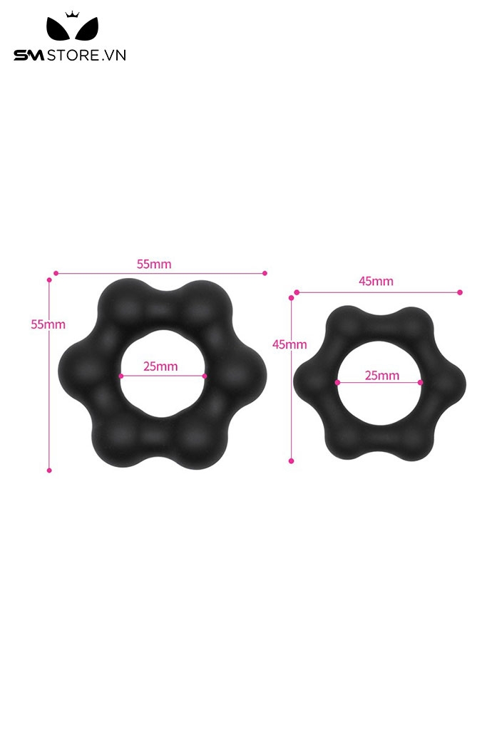 SMT4441 - Vòng đeo dương vật hình bông hoa bằng silicon co giãn