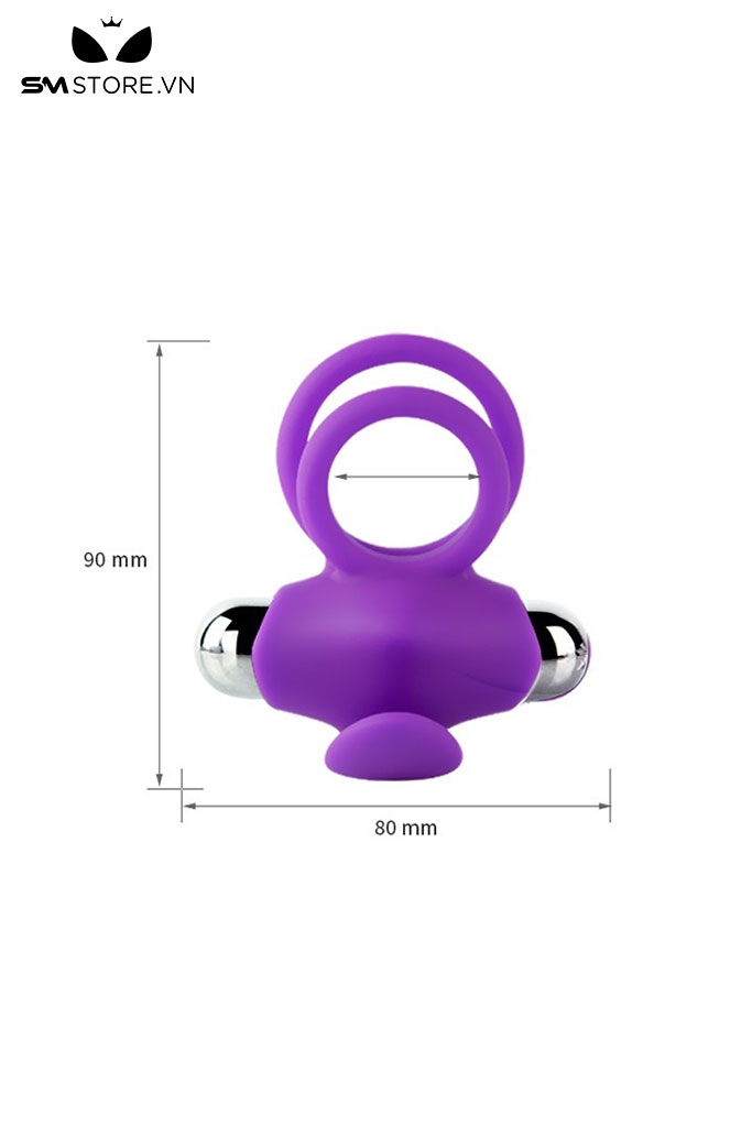SMT4459 - Vòng rung dương vật tai thỏ silicon mềm dài 90mm và sạc điện