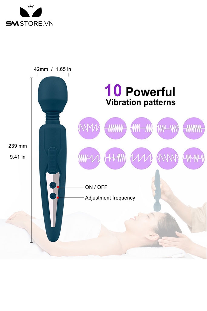SMT4481 - Chày rung tình yêu xoay 360 độ có 10 tần số sạc điện