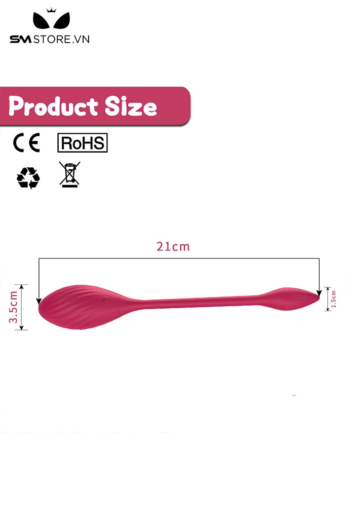 SMT4482 - Trứng rung 2 đầu không dây điều khiển qua APP dài 21cm