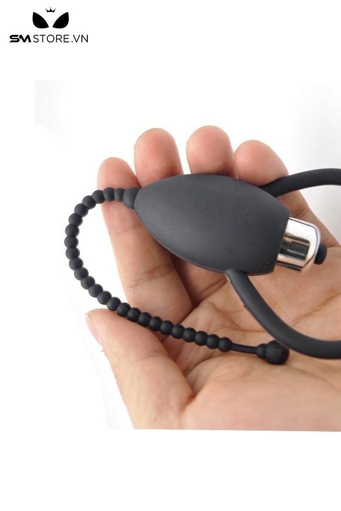 SMT4484 - Đồ chơi niệu đạo sounding silicon rung dạng chuỗi hạt mềm