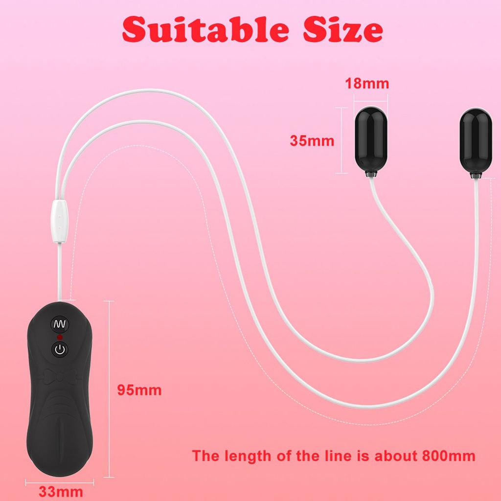 SMT4492 - Trứng rung 2 đầu bằng silicon có dây dài 80cm và 16 tần số