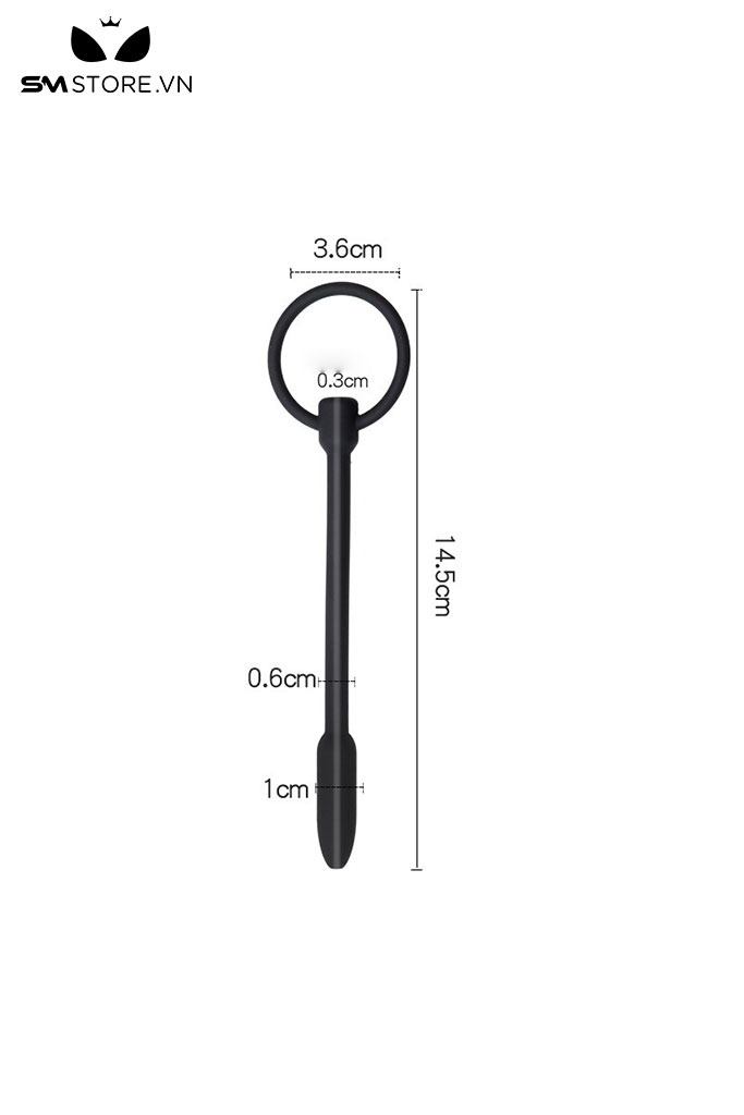 SMT4534 - Sounding silicon niệu đạo dáng ngắn trơn dài 14.5cm