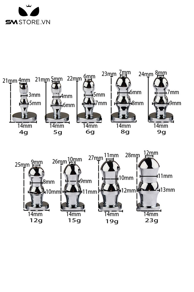 SMT4551 - Đồ chơi niệu đạo nam thiết kế lượn sóng với đầu bo tròn