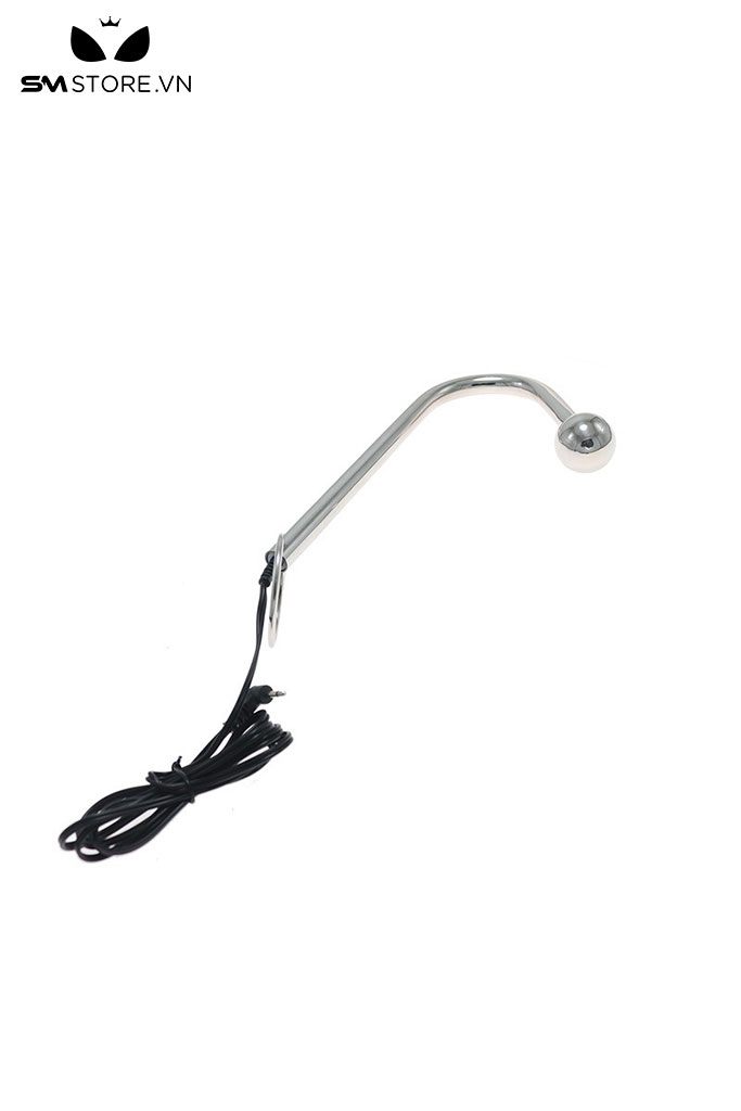 SMT4589 - Anal hook có 1 đầu bi tròn kích điện dài 20cm inox không gỉ