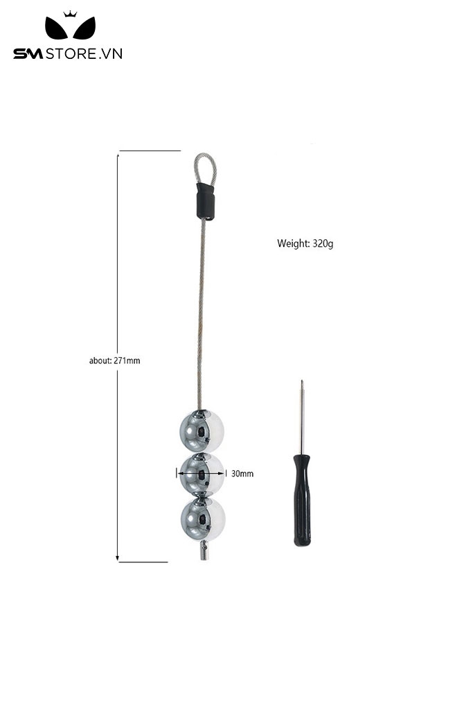 SMT4590 - Đồ chơi hậu môn anal beads với chuỗi hạt bi tròn có thể tháo rời