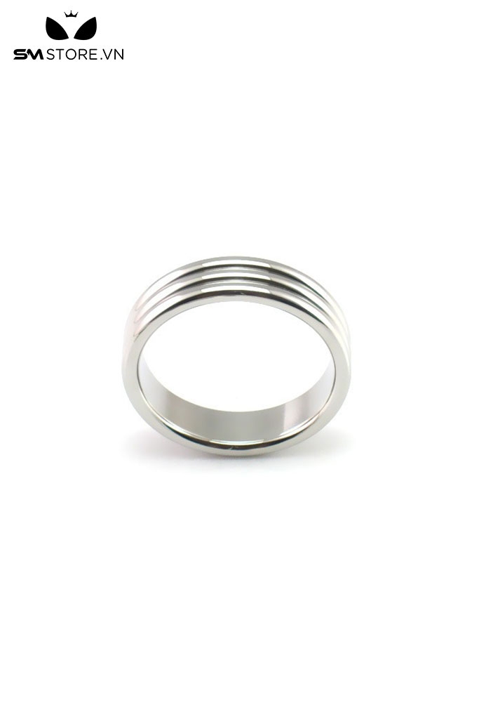 SMT4593 - Vòng đeo cu inox 3 vòng tròn trơn liền dài 38 40 45 và 50mm