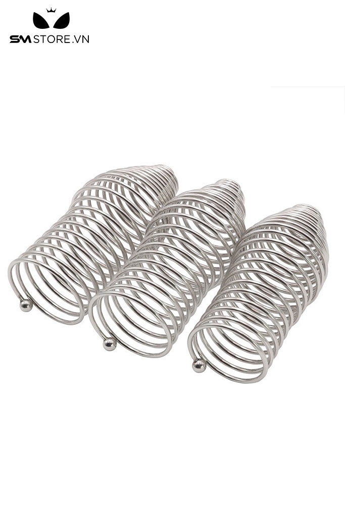 SMT4595 - Vòng bi đeo dương vật inox cao cấp thiết kế lò xo có 3 size