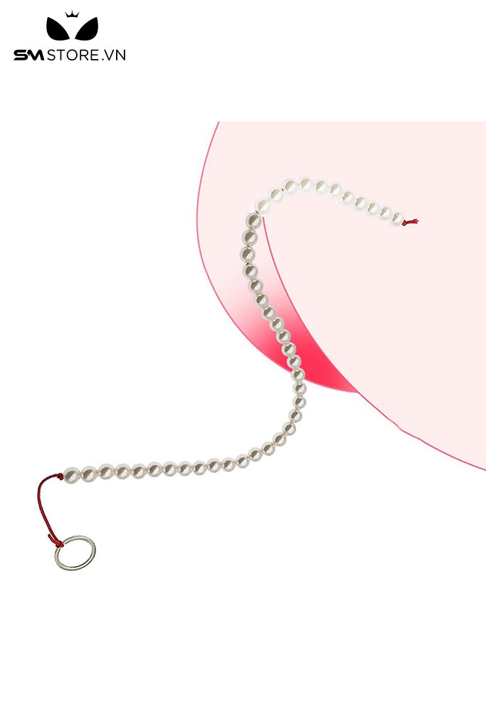 SMT4600 - Anal beads dạng chuỗi hạt ngọc trai dài 60cm dây co giãn