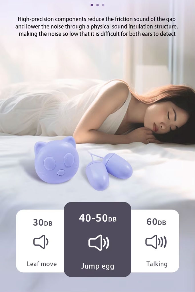 SMT4616 - Trứng rung 2 đầu có dây hình con mèo dài 4.5cm dễ vệ sinh