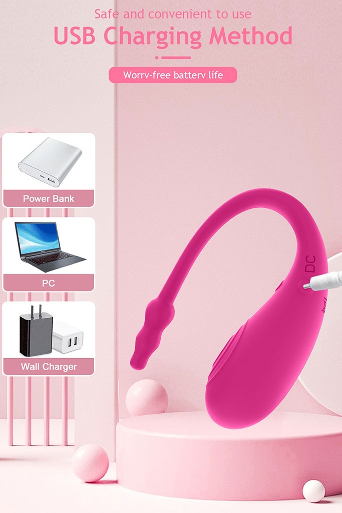 SMT4619 - Trứng rung silicon 2 đầu không dây điều khiển từ xa sạc điện