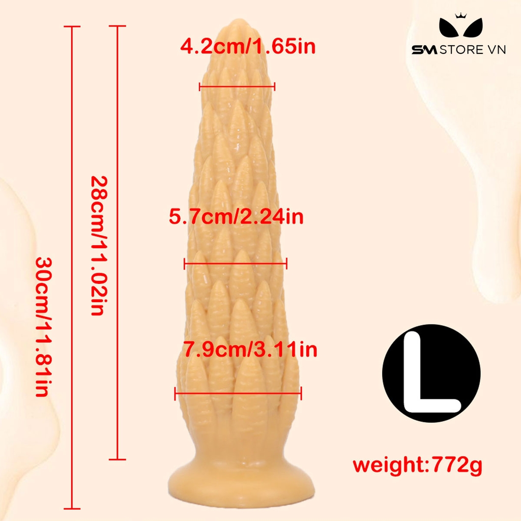 SMT4630 - Anal long silicon khủng lồ có đế dính tường dài 24 và 30cm