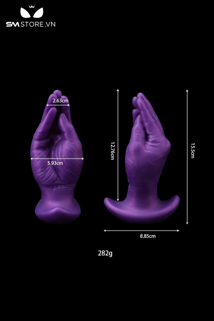 SMT4634 - Anal huge hình bàn tay với đế cong dài 13 và 15cm